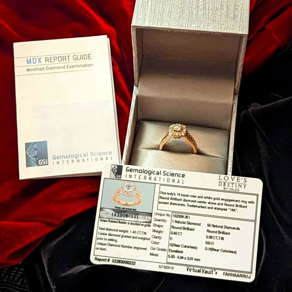 Zales diamond ring sz 7